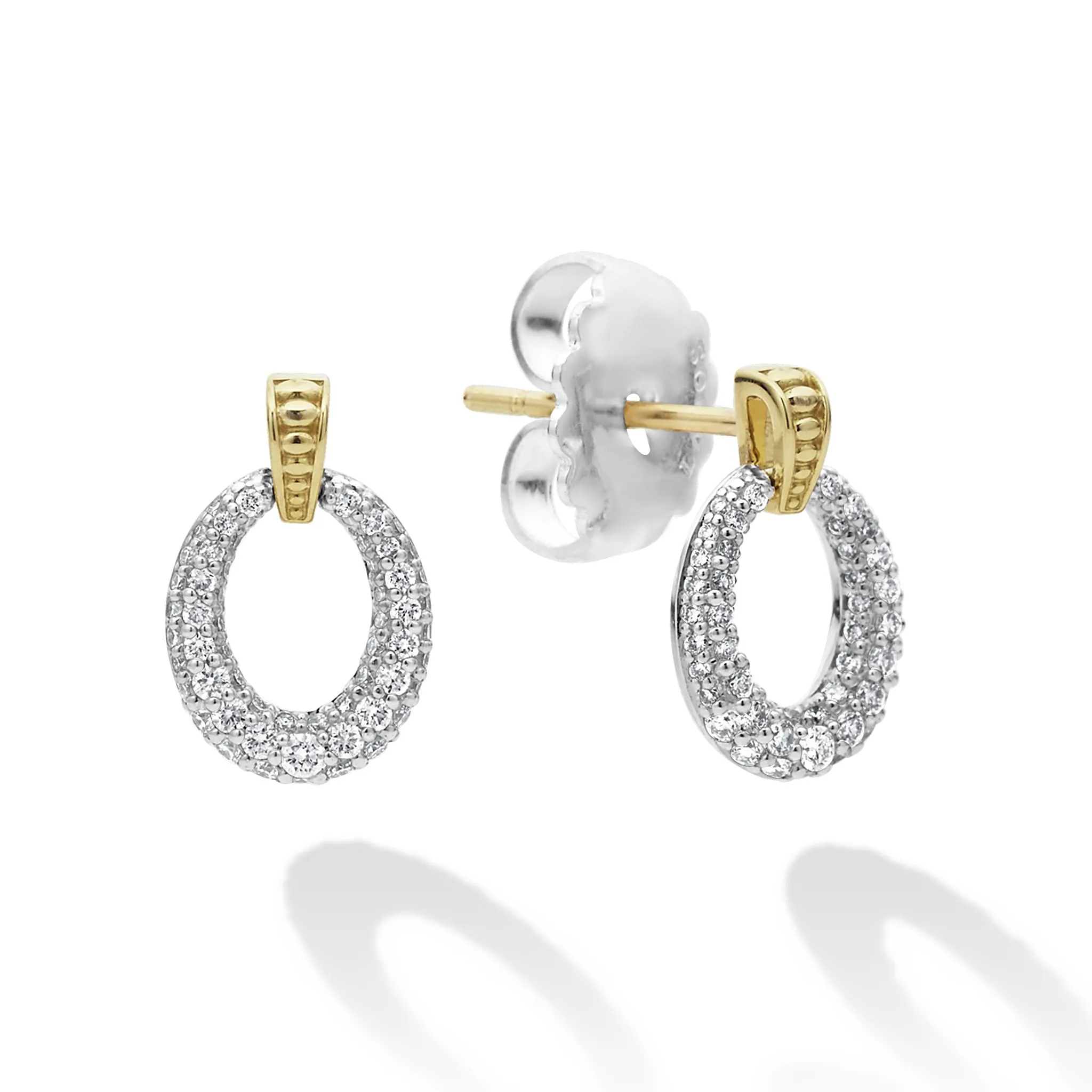 Caviar Lux Oval Diamond Stud Earrings sold by LAGOS product image thumbnail 3