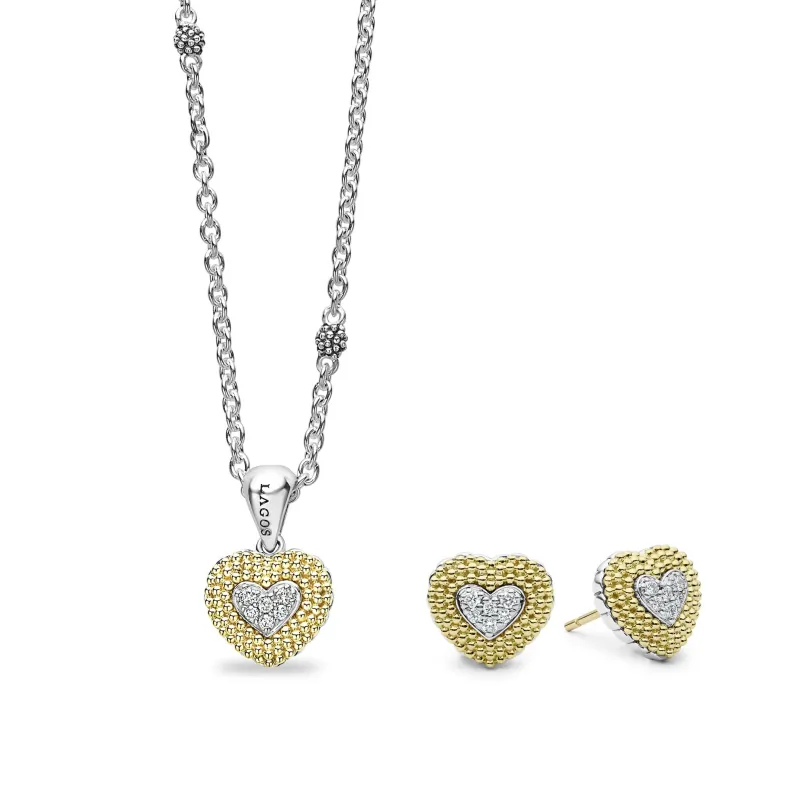 Caviar Lux Diamond Heart Gift Set sold by LAGOS
