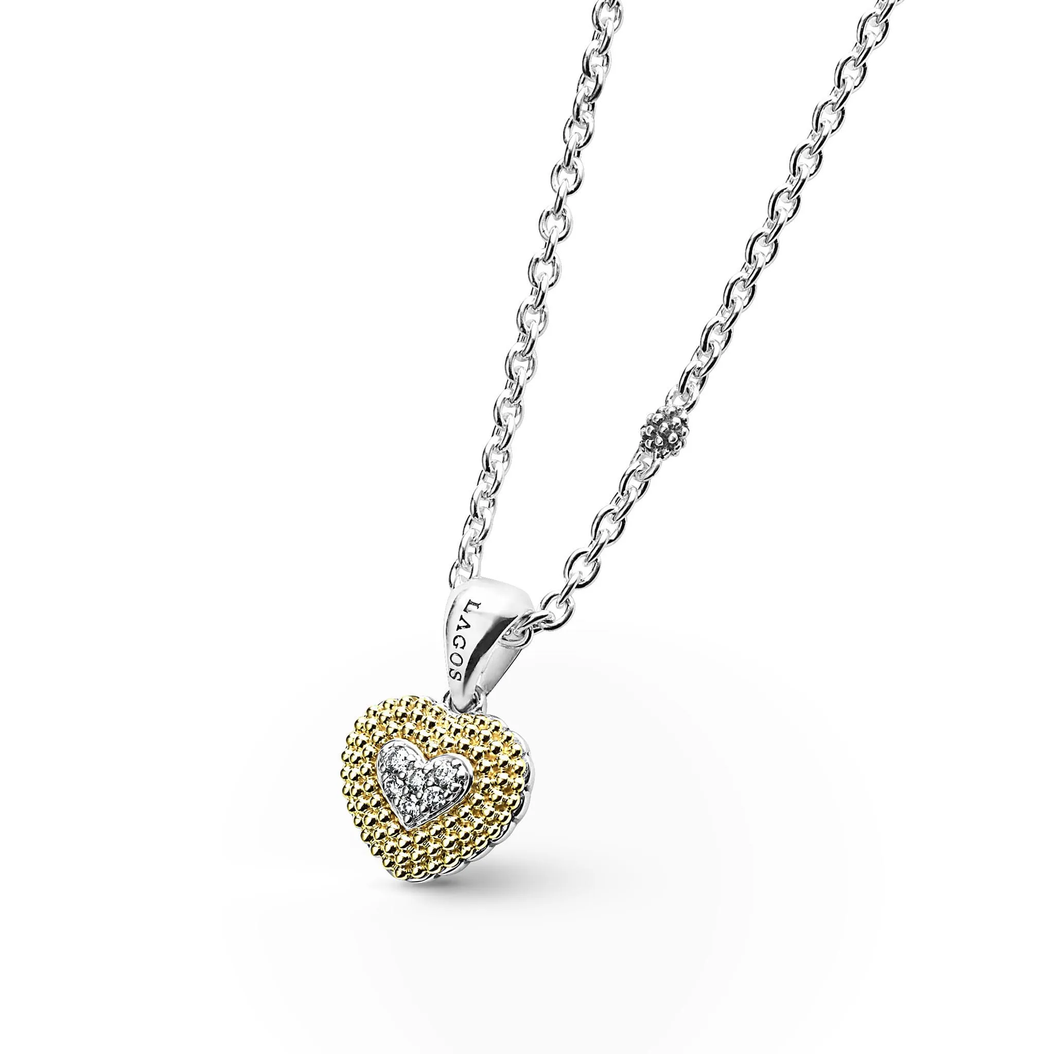 Caviar Lux Diamond Heart Necklace sold by LAGOS product image thumbnail 4