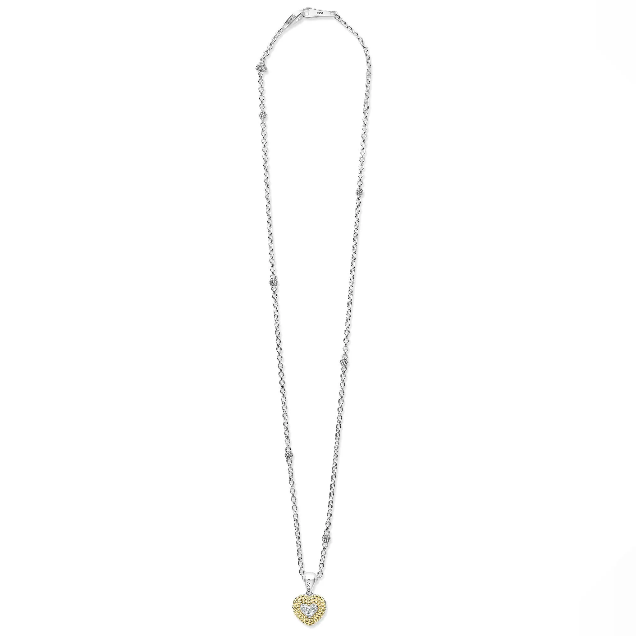 Caviar Lux Diamond Heart Necklace sold by LAGOS product image thumbnail 3
