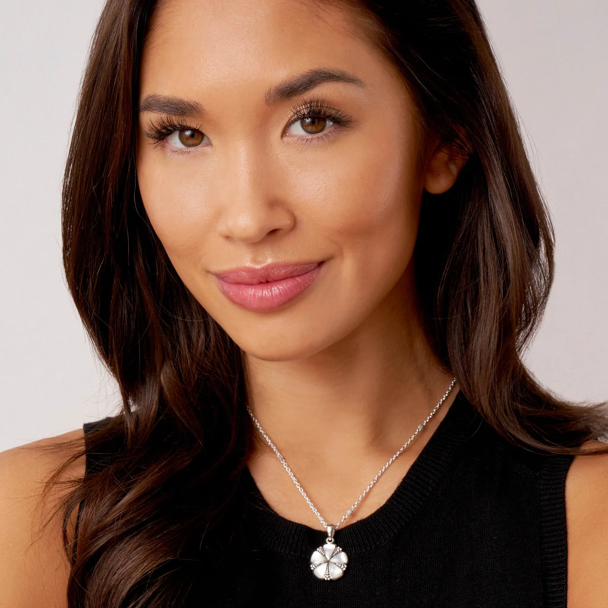 Maya Mother of Pearl Flower Pendant Necklace sold by LAGOS product image thumbnail 2