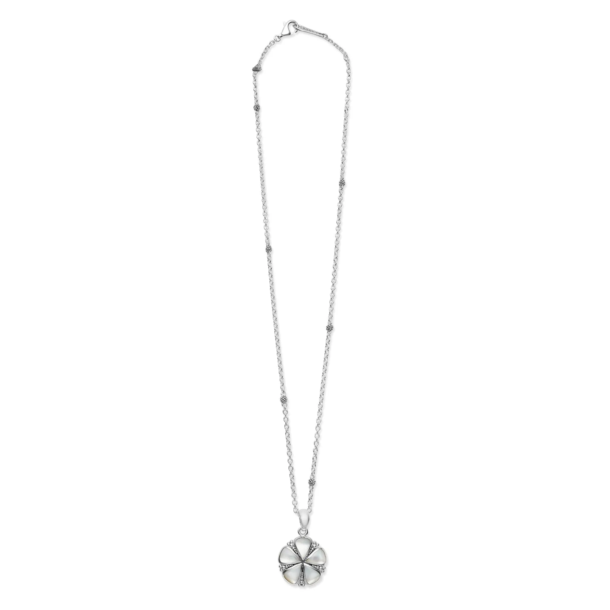 Maya Mother of Pearl Flower Pendant Necklace sold by LAGOS product image thumbnail 5