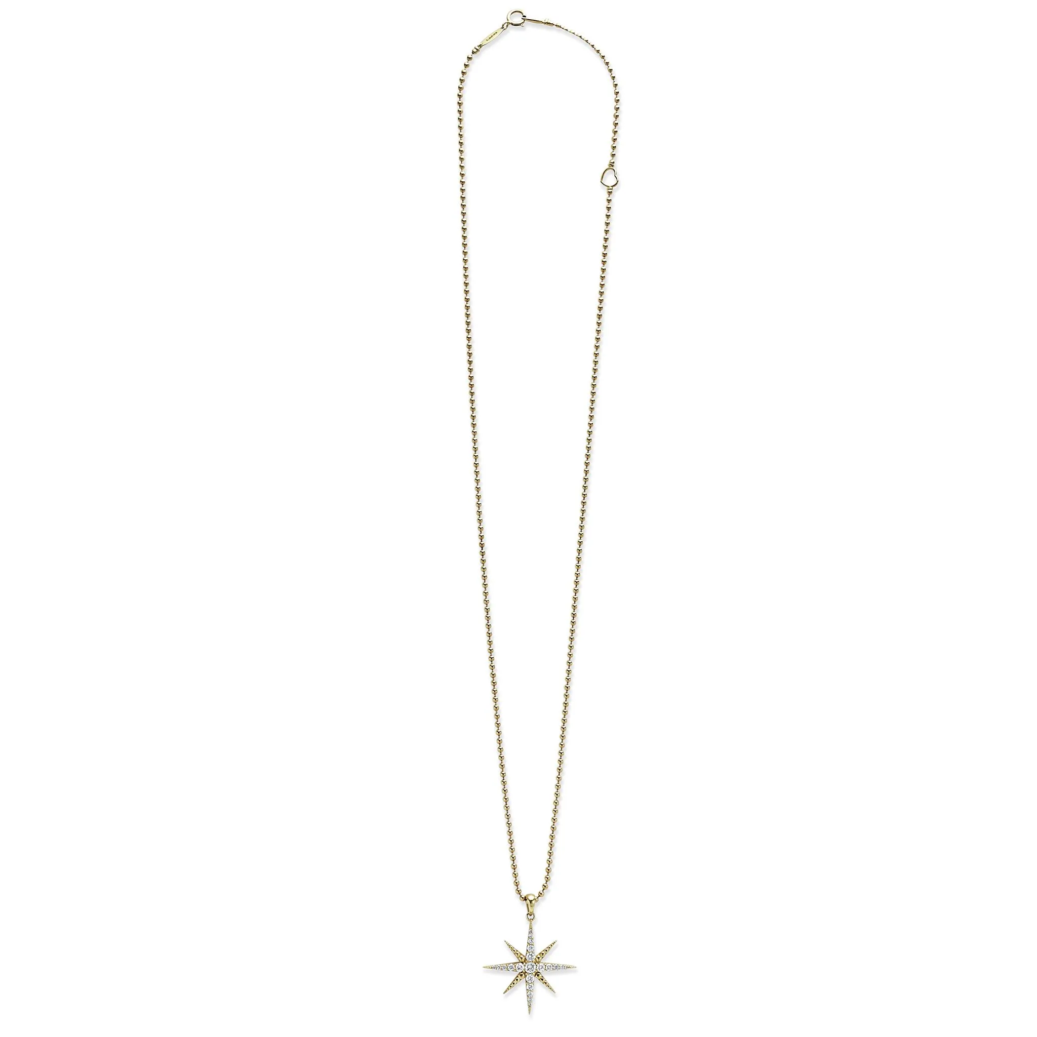 North Star 18K Gold Delicate Diamond Pendant Necklace sold by LAGOS product image thumbnail 3