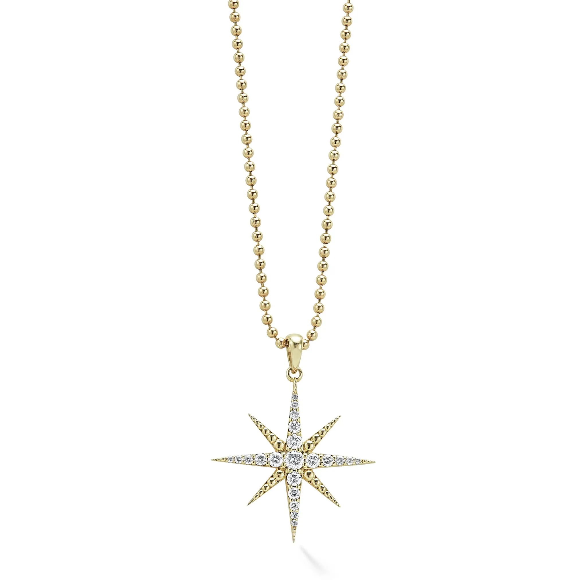 North Star 18K Gold Delicate Diamond Pendant Necklace sold by LAGOS