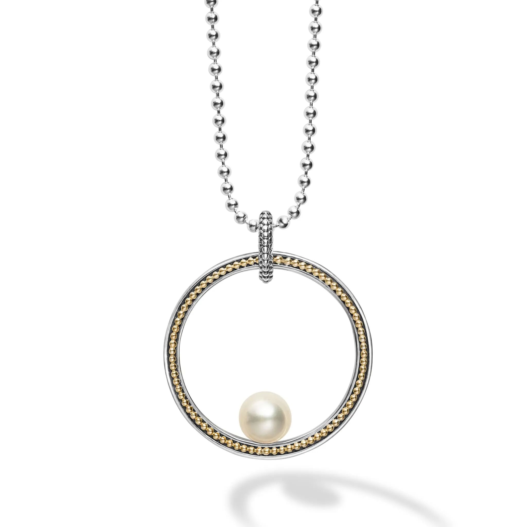 Luna Circle Pearl Statement Necklace sold by LAGOS