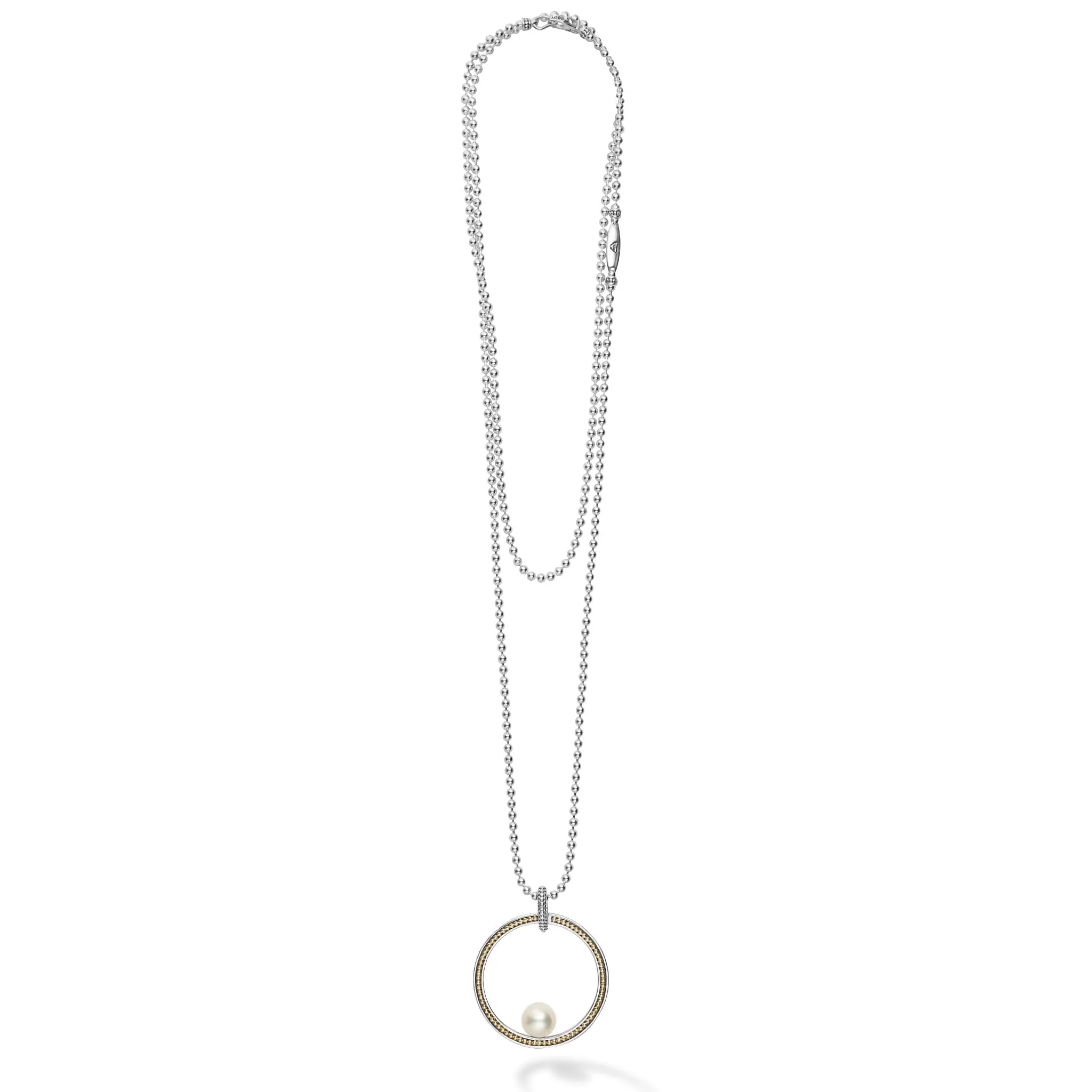 Luna Circle Pearl Statement Necklace sold by LAGOS product image thumbnail 3