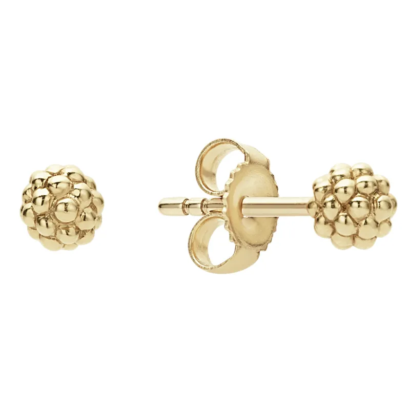 Signature Caviar 18K Gold Caviar Stud Earrings sold by LAGOS