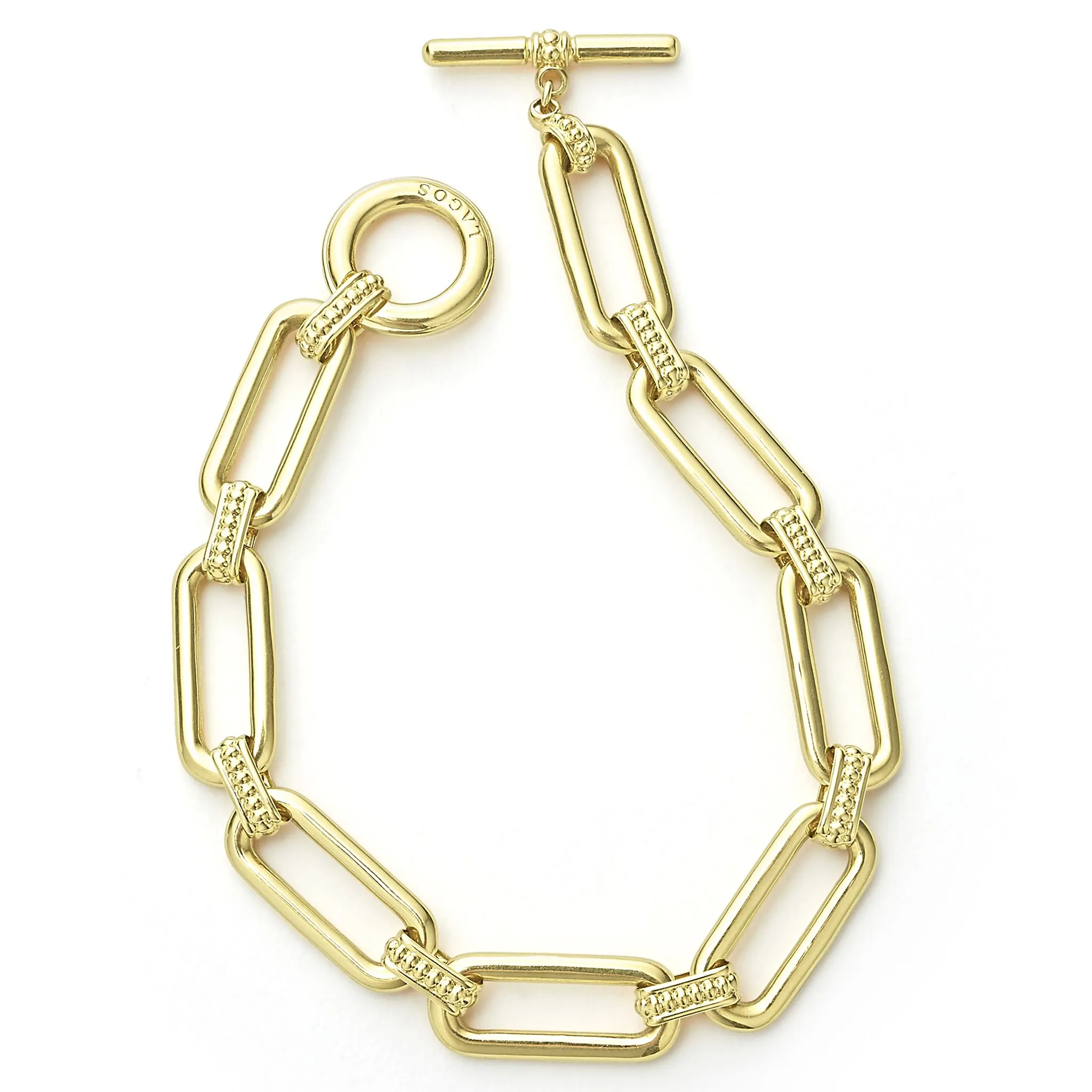 Signature Caviar 18K Gold Link Bracelet sold by LAGOS product image thumbnail 4