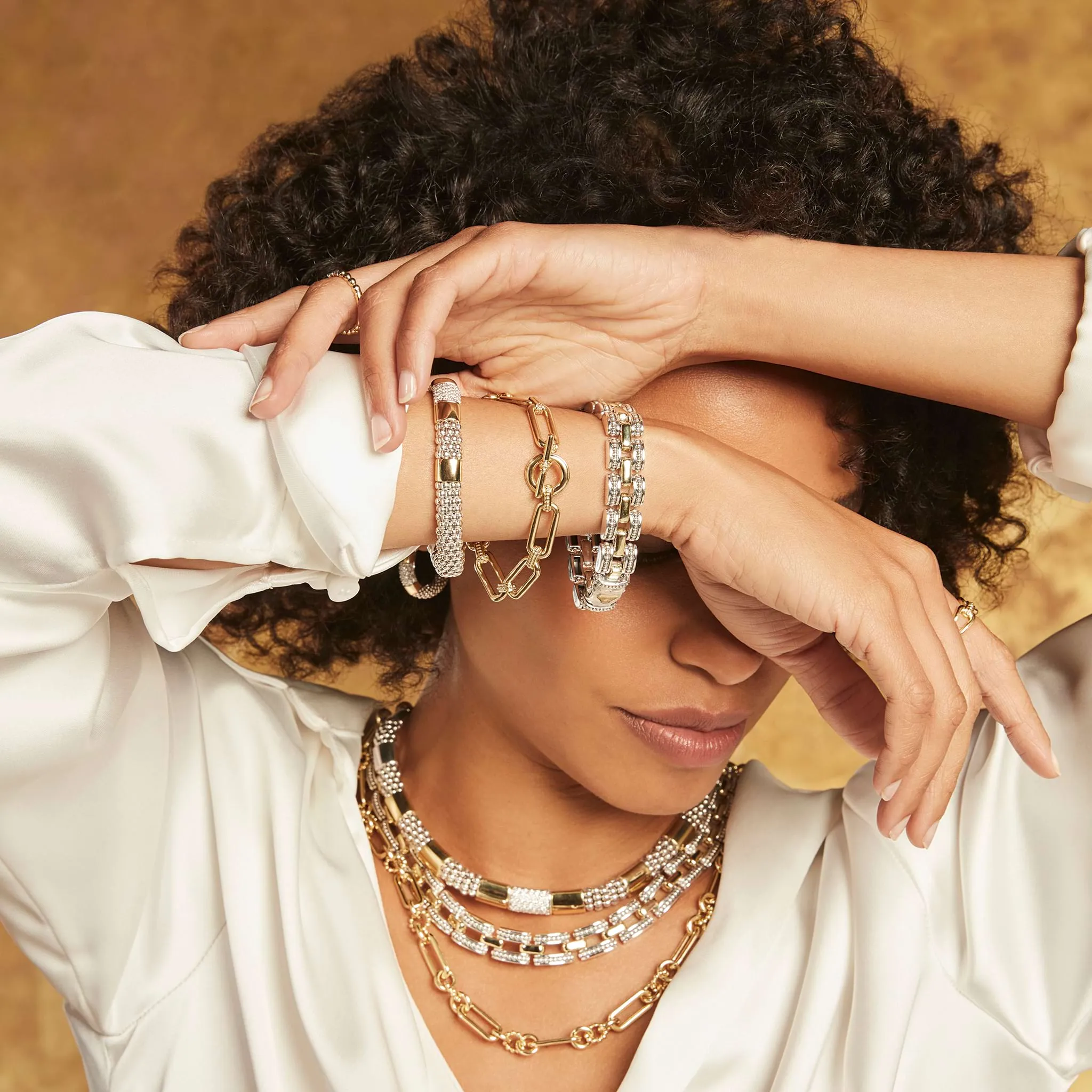 Signature Caviar 18K Gold Link Bracelet sold by LAGOS product image thumbnail 5