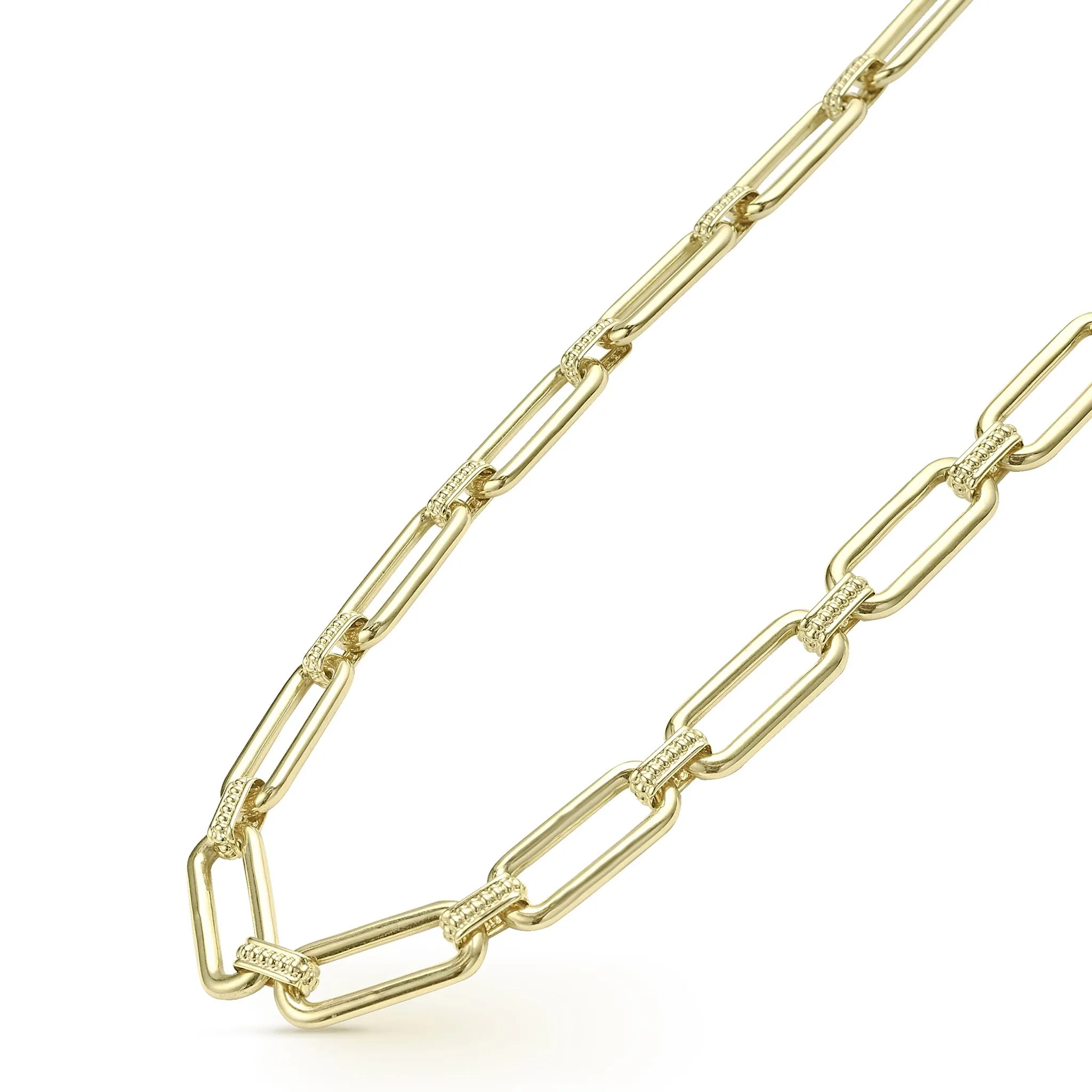 Signature Caviar 18K Gold Link Necklace sold by LAGOS product image thumbnail 4