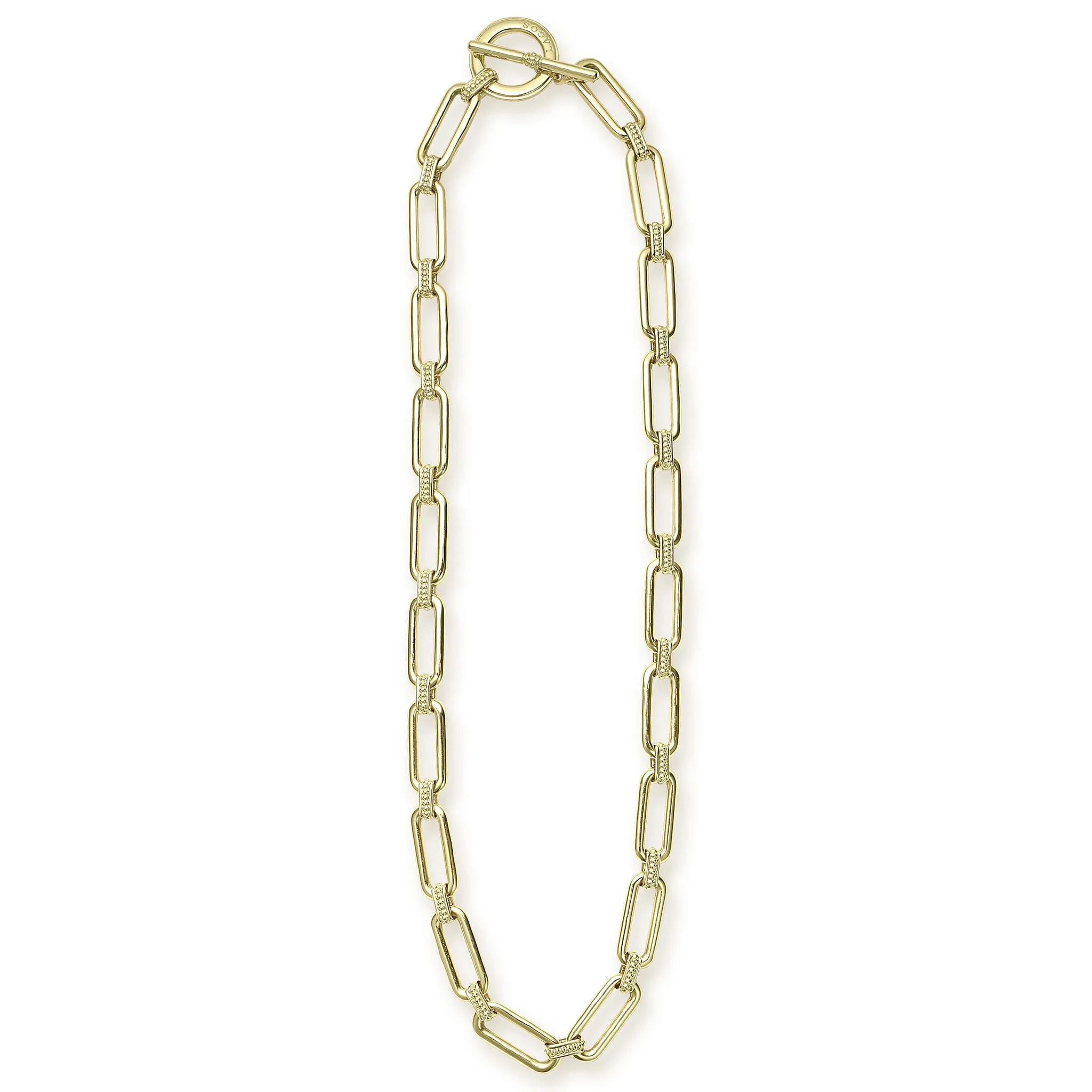 Signature Caviar 18K Gold Link Necklace sold by LAGOS product image thumbnail 3