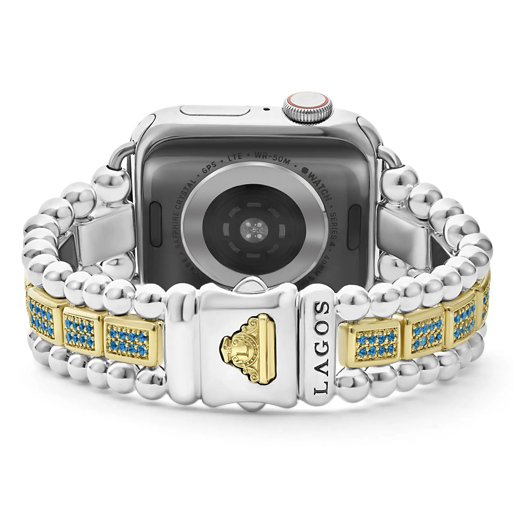 Smart Caviar 18K Gold and Sterling Silver Blue Sapphire Watch Bracelet-38-45mm sold by LAGOS product image thumbnail 5