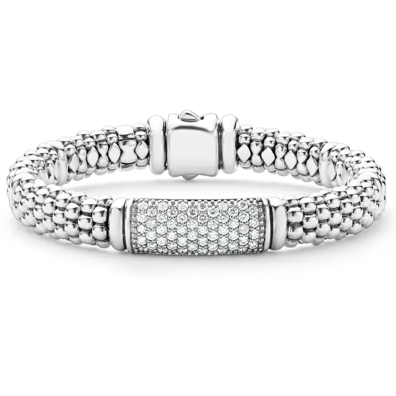 Signature Caviar Caviar Diamond Bracelet | 9mm sold by LAGOS