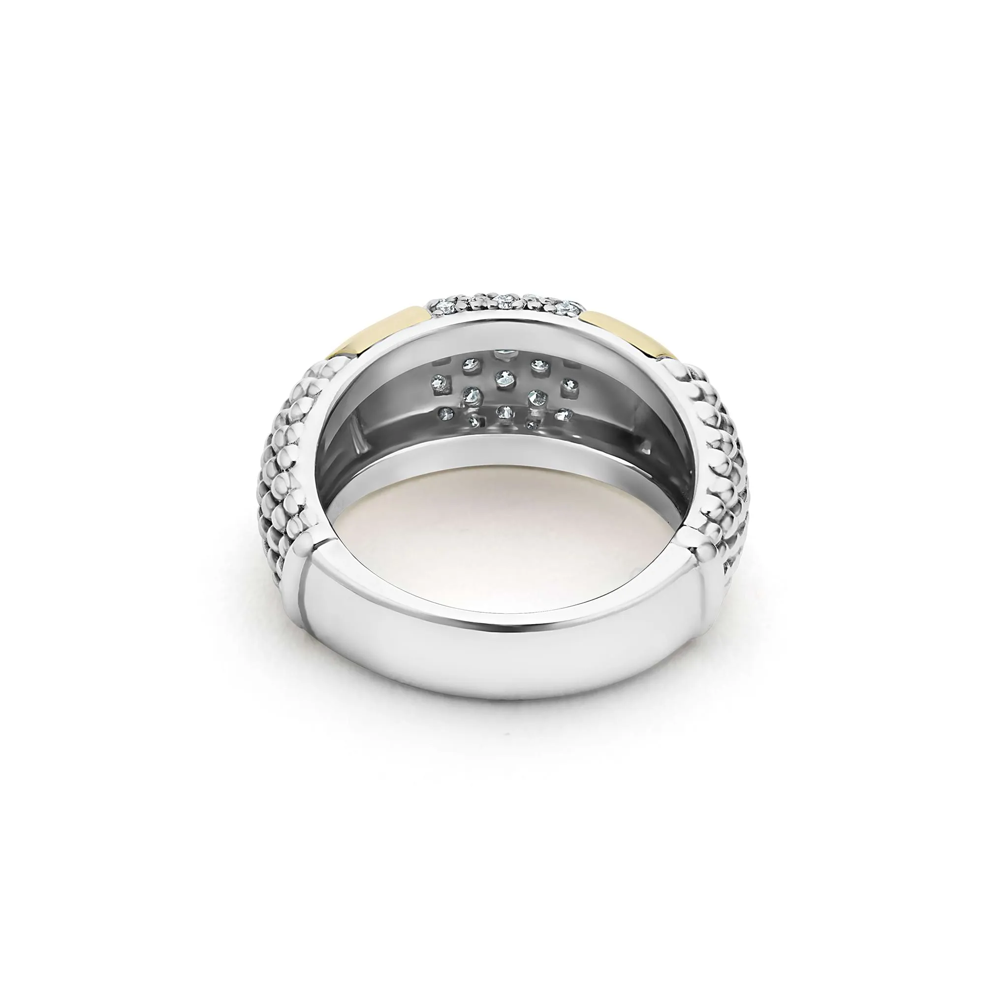 High Bar Two-Tone Station Diamond Ring sold by LAGOS product image thumbnail 5
