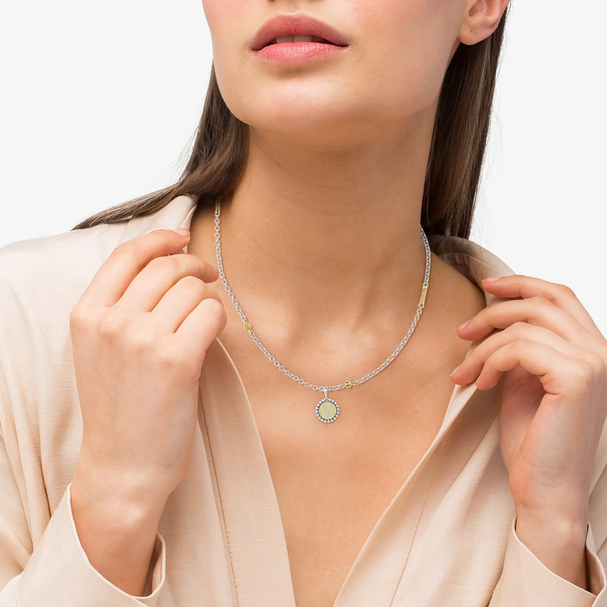 Signature Caviar Diamond Y Initial Charm sold by LAGOS product image thumbnail 2