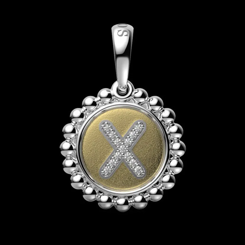 Signature Caviar Diamond X Initial Charm sold by LAGOS product image thumbnail 5