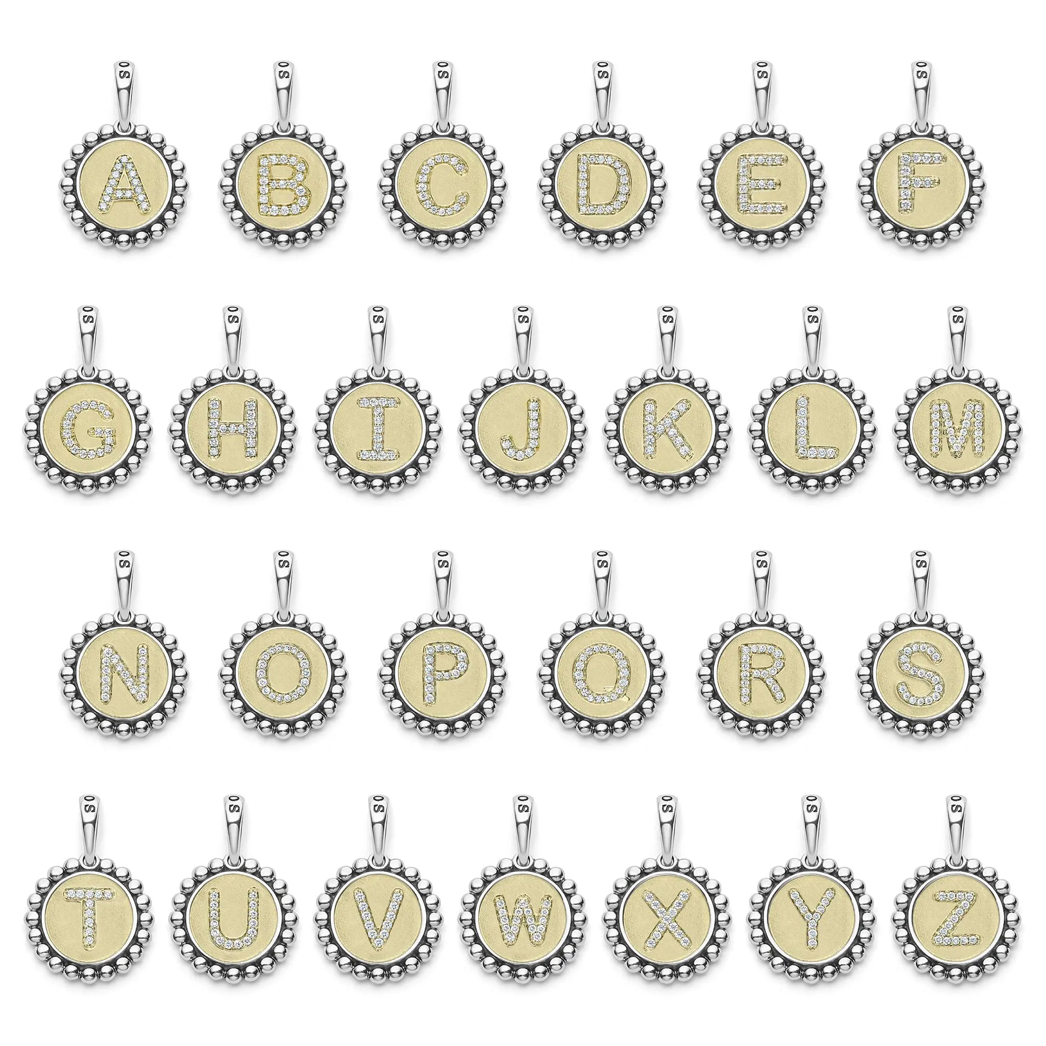 Signature Caviar Diamond W Initial Charm sold by LAGOS product image thumbnail 4