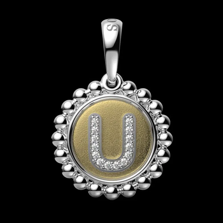 Signature Caviar Diamond U Initial Charm sold by LAGOS product image thumbnail 5