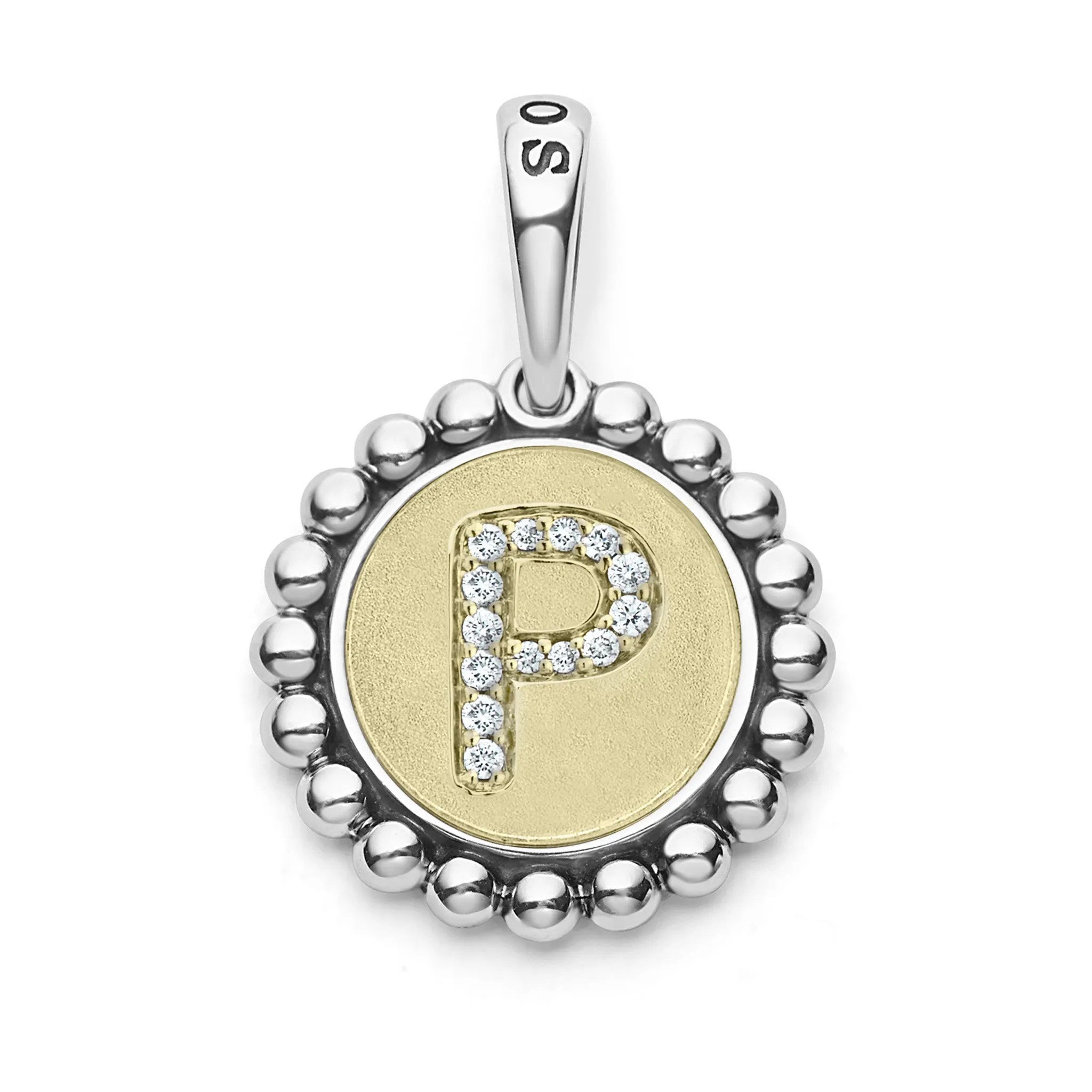 Signature Caviar Diamond P Initial Charm sold by LAGOS
