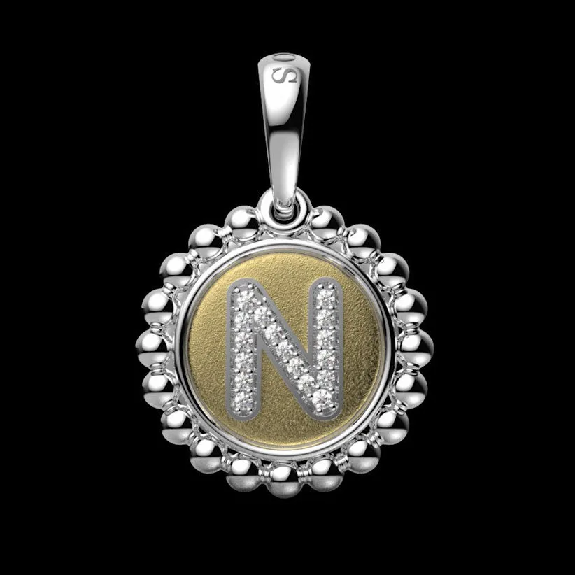 Signature Caviar Diamond N Initial Charm sold by LAGOS product image thumbnail 5