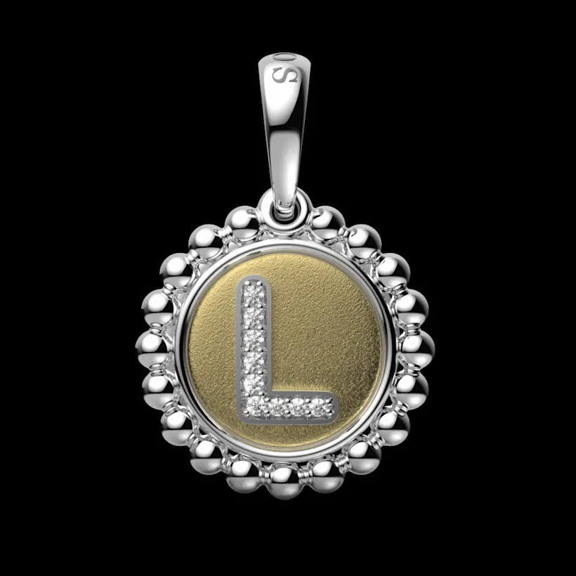 Signature Caviar Diamond L Initial Charm sold by LAGOS product image thumbnail 5
