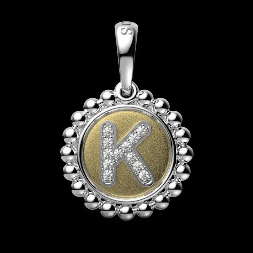 Signature Caviar Diamond K Initial Charm sold by LAGOS product image thumbnail 5