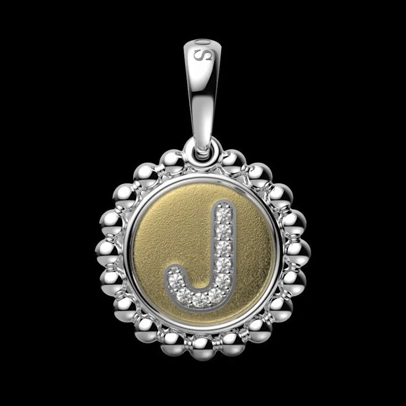 Signature Caviar Diamond J Initial Charm sold by LAGOS product image thumbnail 5