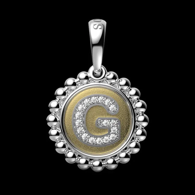 Signature Caviar Diamond G Initial Charm sold by LAGOS product image thumbnail 5