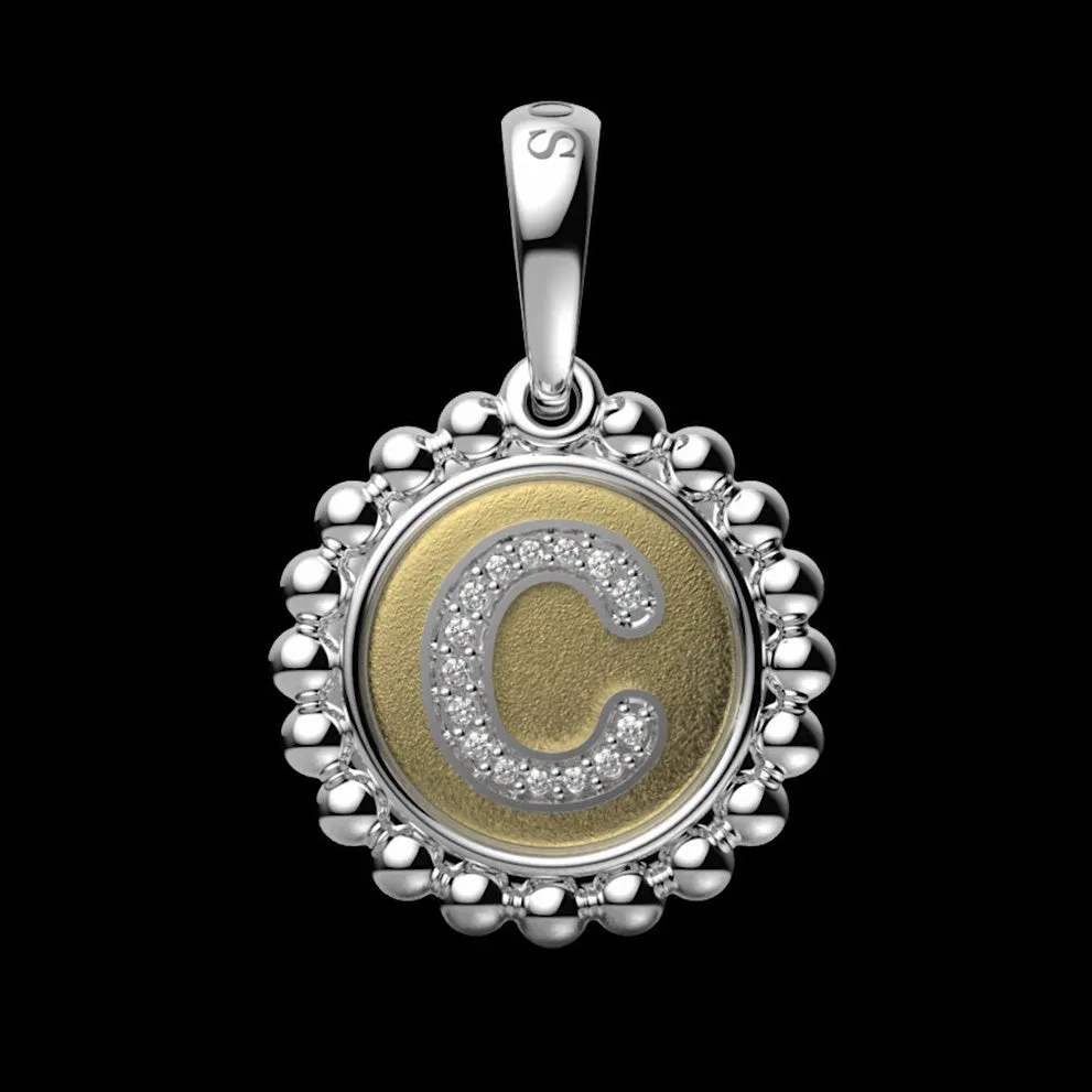 Signature Caviar Diamond C Initial Charm sold by LAGOS product image thumbnail 5