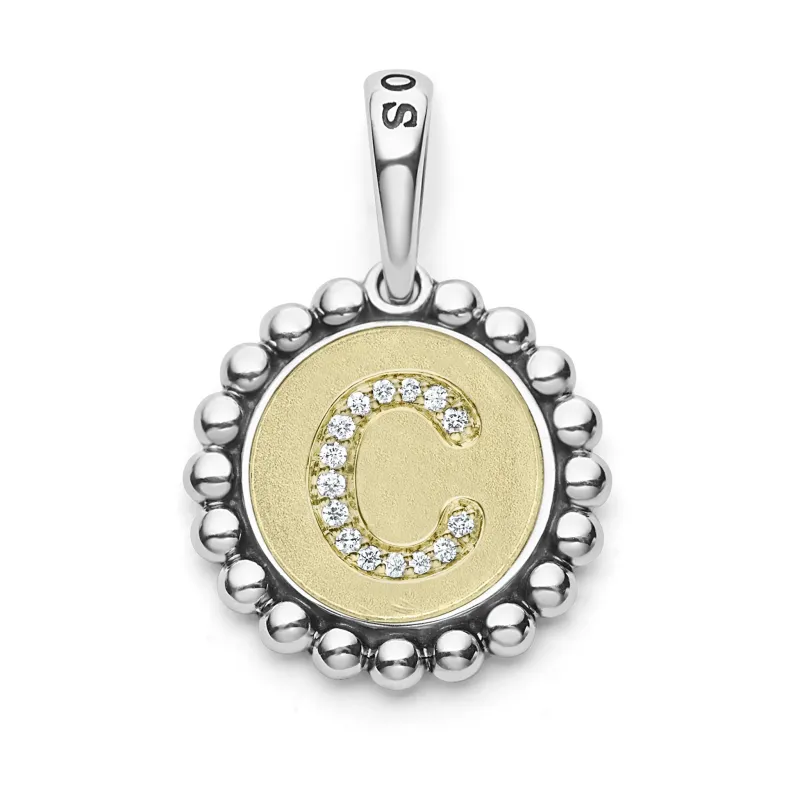 Signature Caviar Diamond C Initial Charm sold by LAGOS