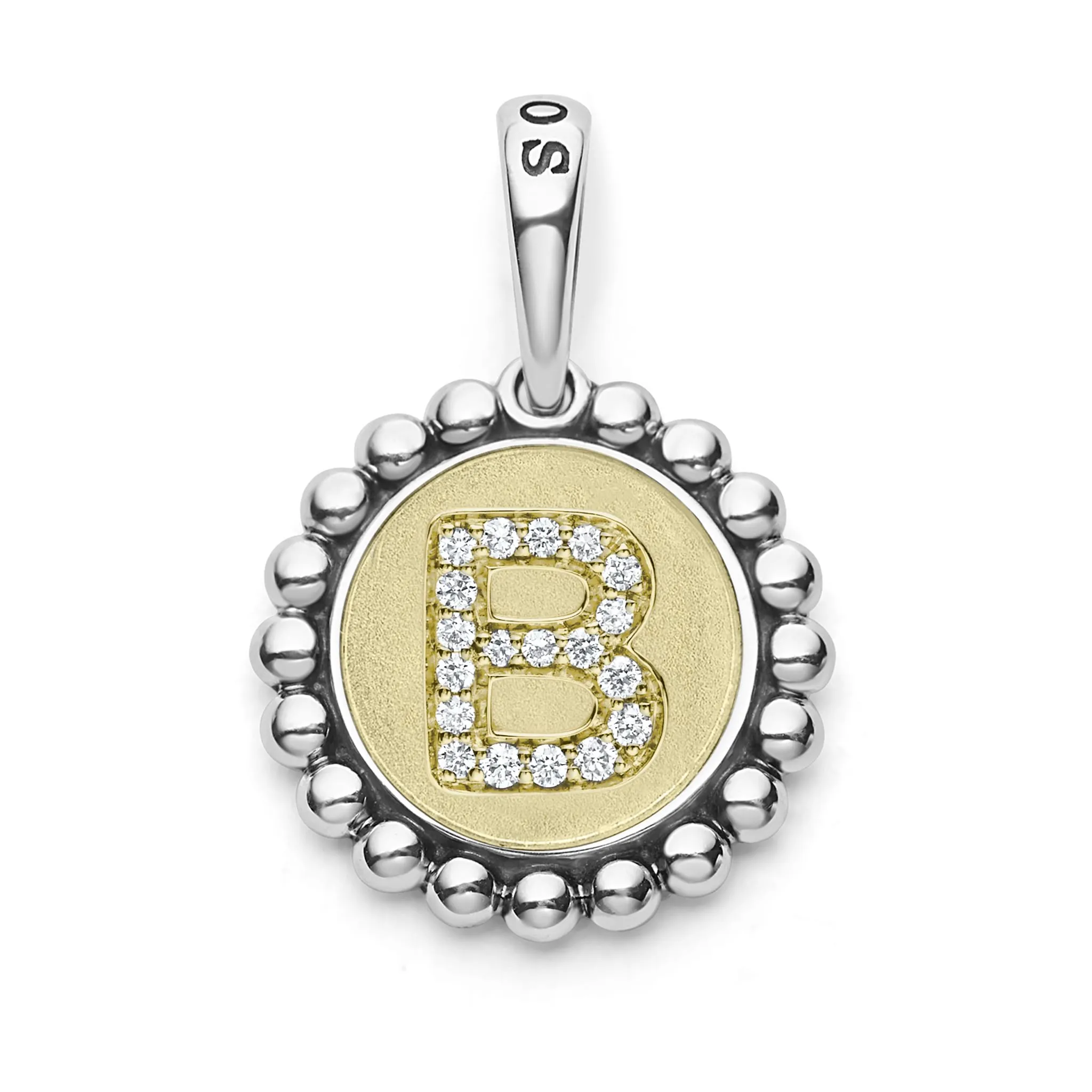 Signature Caviar Diamond B Initial Charm sold by LAGOS