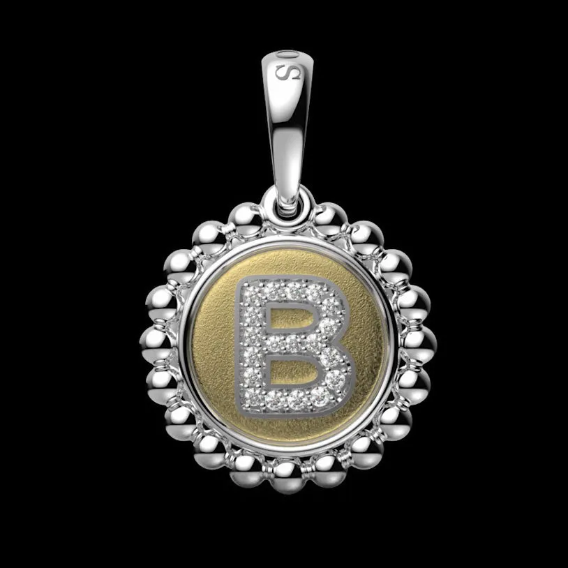 Signature Caviar Diamond B Initial Charm sold by LAGOS product image thumbnail 5