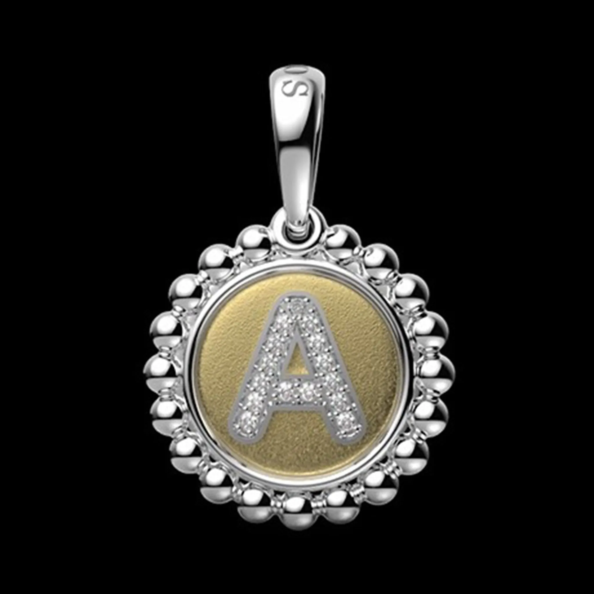 Signature Caviar Diamond A Initial Charm sold by LAGOS product image thumbnail 5
