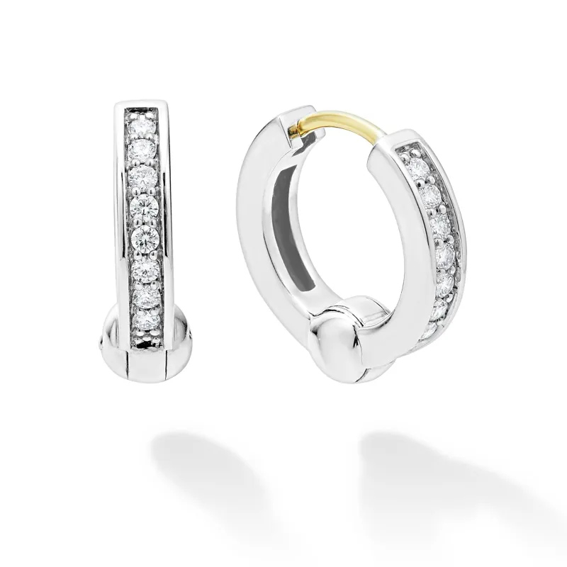 Caviar Spark Diamond Huggie Earrings sold by LAGOS