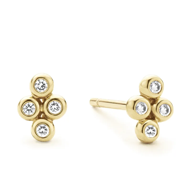 KSL 18K Gold Diamond Stud Earrings sold by LAGOS
