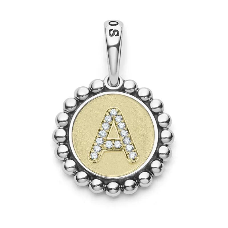 Signature Caviar Diamond Initial Charm sold by LAGOS
