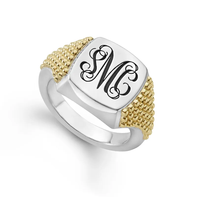 Signature Caviar Exclusive Signet Ring sold by LAGOS