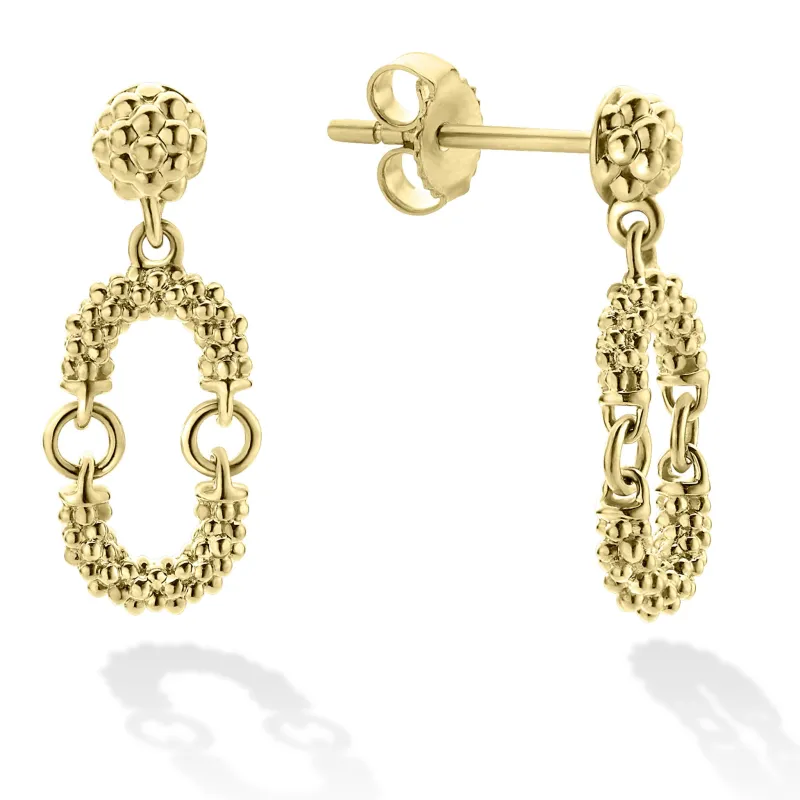 Signature Caviar Petite 18K Gold Superfine Caviar Drop Earrings sold by LAGOS