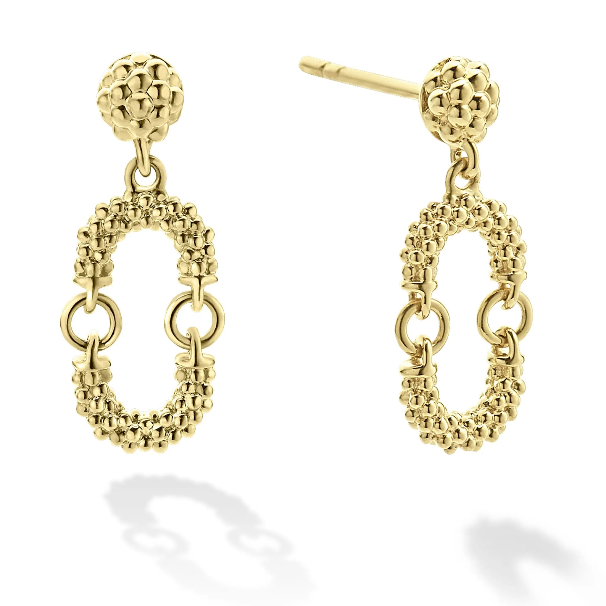 Signature Caviar Petite 18K Gold Superfine Caviar Drop Earrings sold by LAGOS product image thumbnail 3