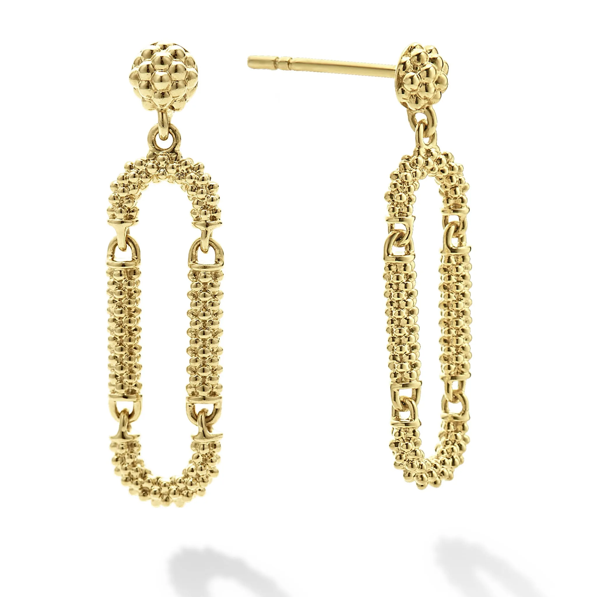 Signature Caviar 18K Gold Superfine Caviar Drop Earrings sold by LAGOS product image thumbnail 3