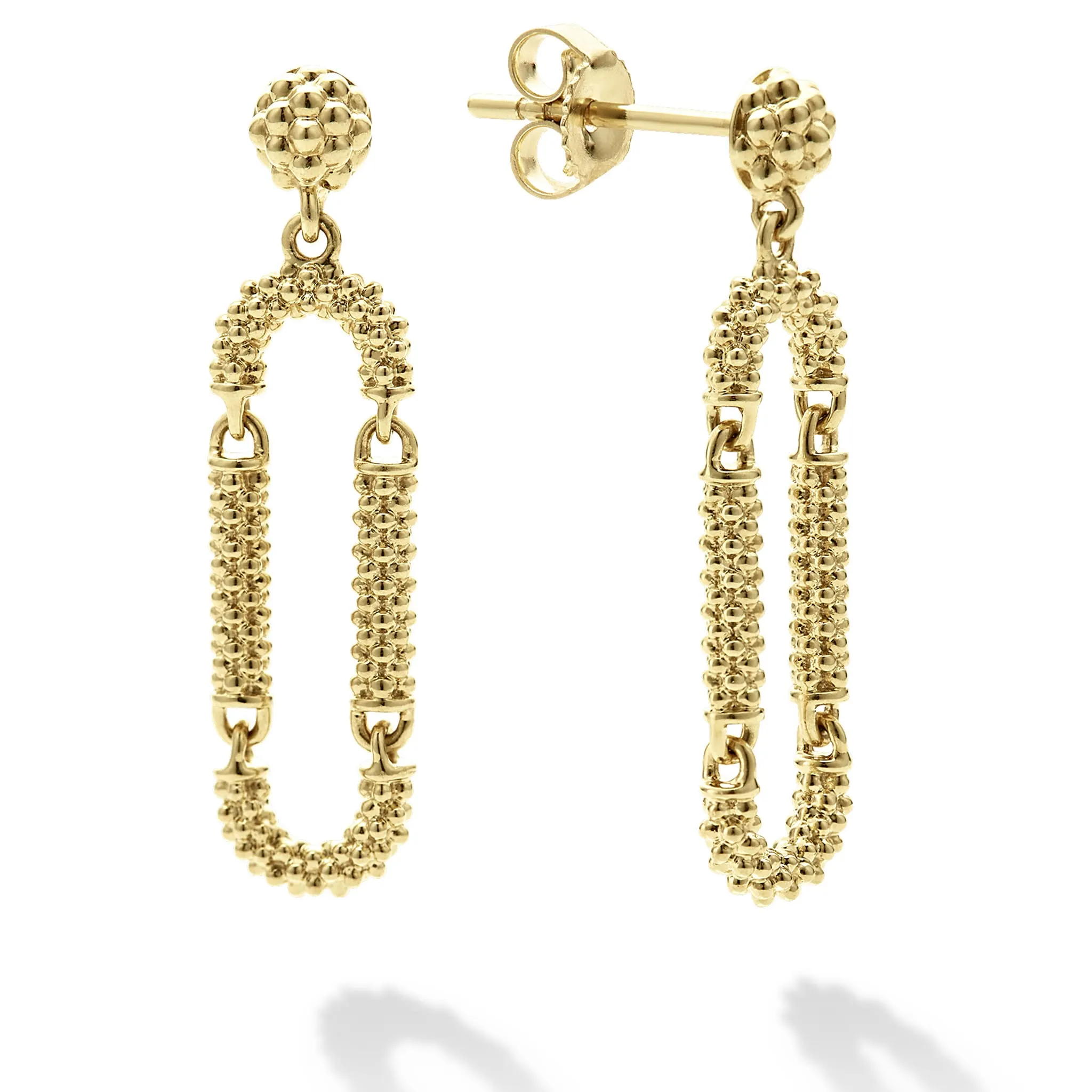 Signature Caviar 18K Gold Superfine Caviar Drop Earrings sold by LAGOS