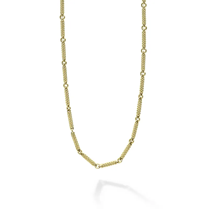 Signature Caviar 18K Gold Superfine Caviar Link Necklace sold by LAGOS