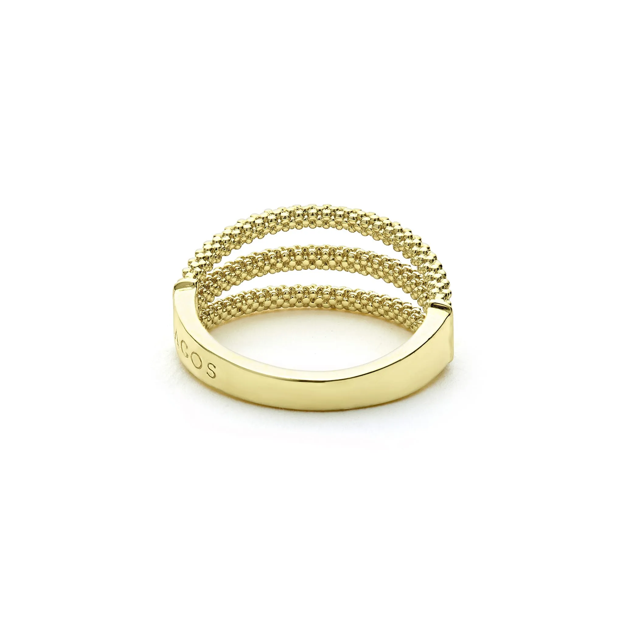 Signature Caviar 18K Gold Superfine Caviar Ring sold by LAGOS product image thumbnail 5
