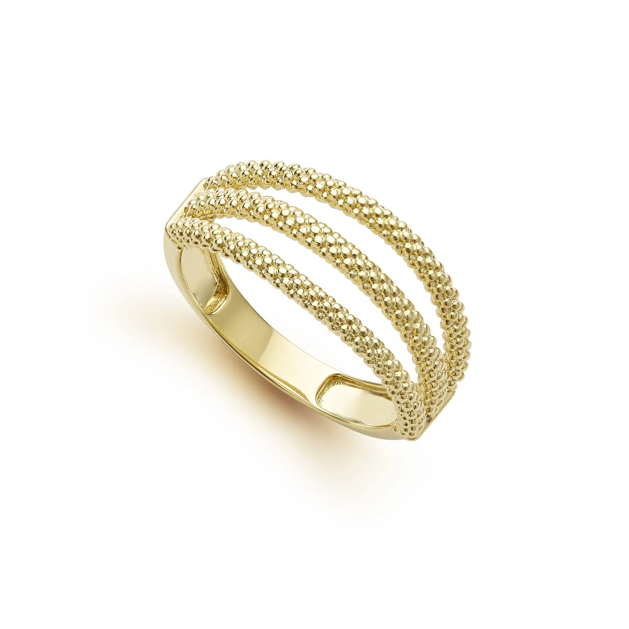 Signature Caviar 18K Gold Superfine Caviar Ring sold by LAGOS