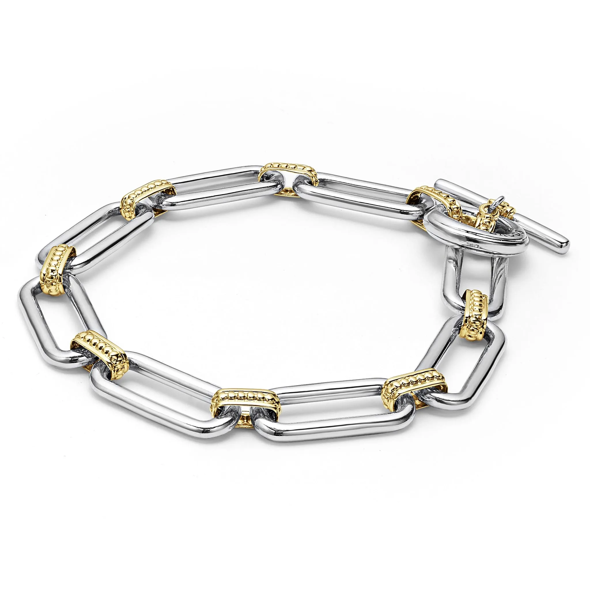 Signature Caviar Two-Tone Link Bracelet sold by LAGOS product image thumbnail 3
