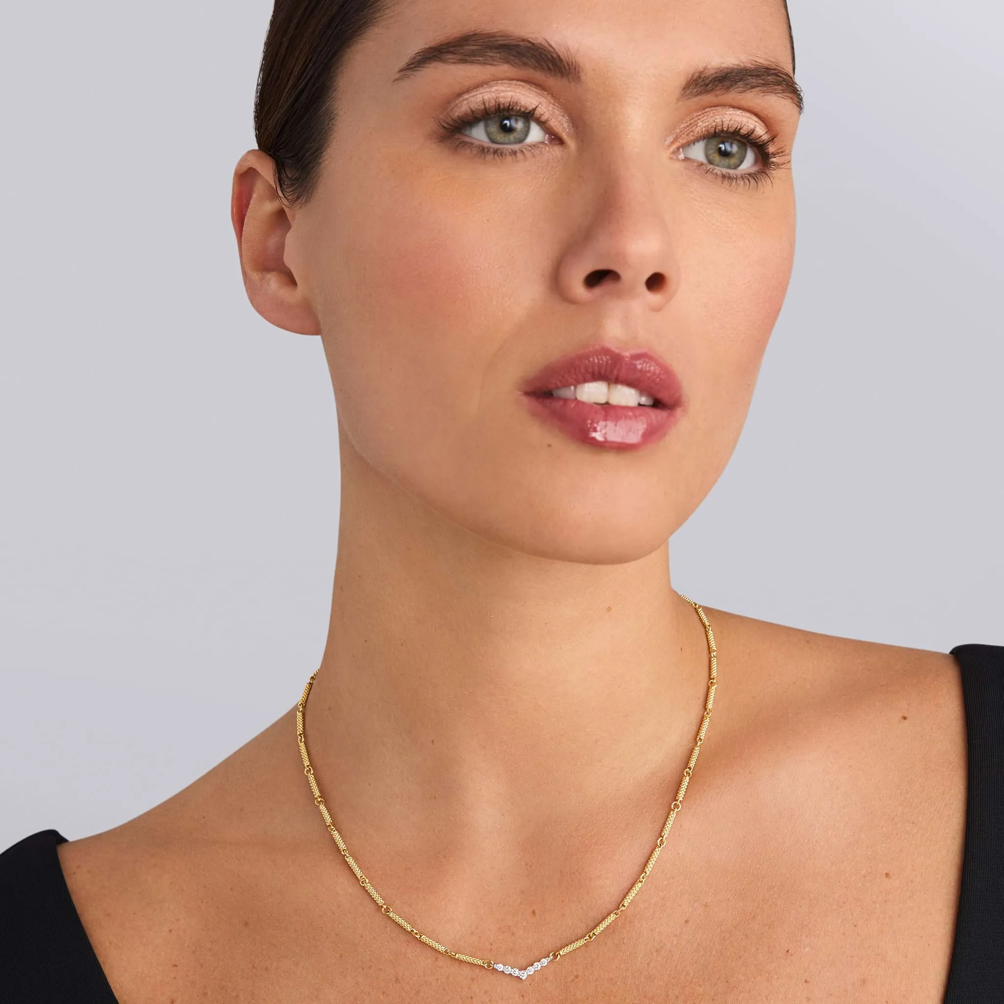 Signature Caviar Superfine Diamond Station Necklace sold by LAGOS product image thumbnail 2