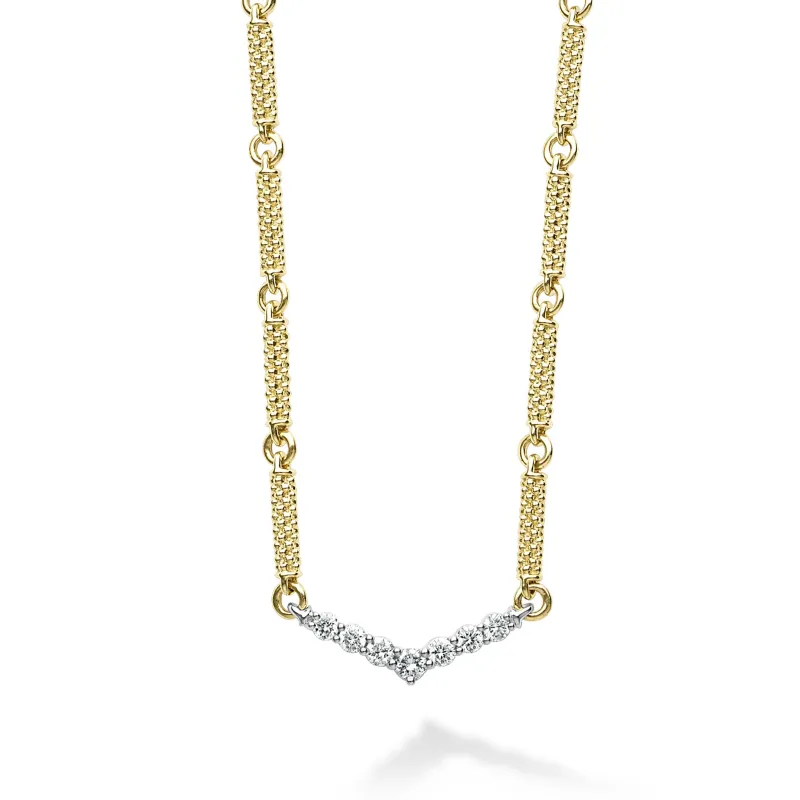 Signature Caviar Superfine Diamond Station Necklace sold by LAGOS