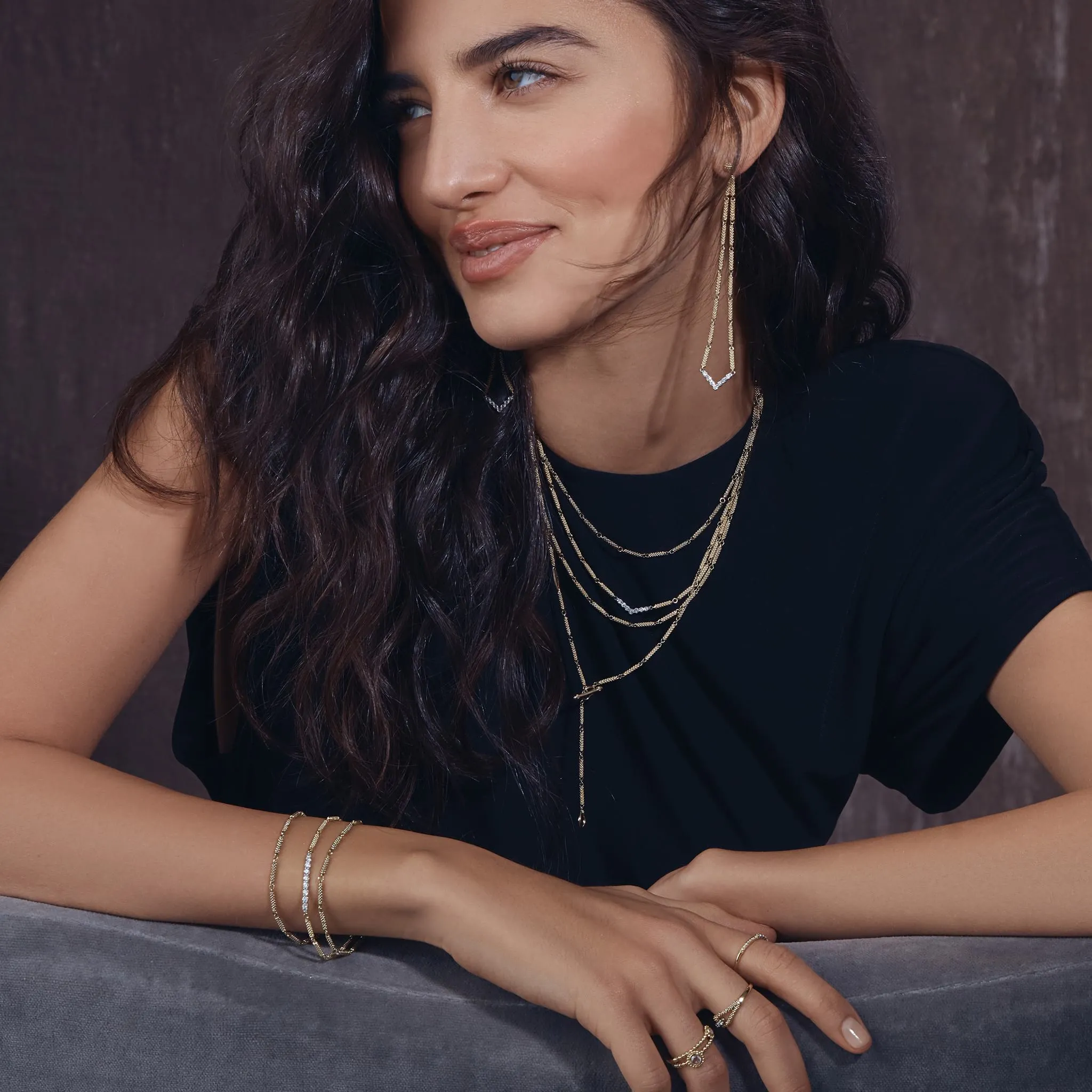 Signature Caviar 18K Gold Superfine Diamond Bracelet sold by LAGOS product image thumbnail 2