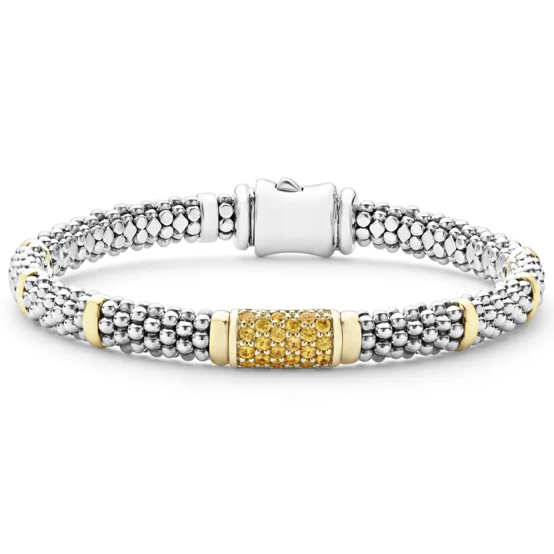 Signature Caviar Yellow Sapphire Caviar Bracelet | 6mm sold by LAGOS
