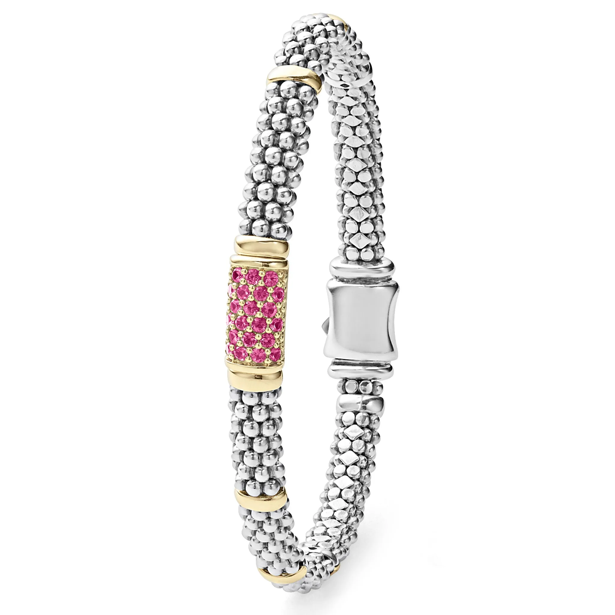 Signature Caviar Pink Sapphire Caviar Bracelet | 6mm sold by LAGOS product image thumbnail 3